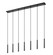 Forest LED Linear Chandelier in Matte Black (224|919MP12-7L-MB-LED)