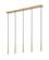 Forest LED Linear Chandelier in Modern Gold (224|919MP12-5L-MGLD-LED)