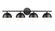 Realm Sphere Four Light Vanity in Matte Black (224|7517-4V-MB)