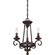 Noble Three Light Chandelier in Rustic Black (10|NBE5303RK)