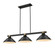 Bronte Three Light Billiard in Matte Black + Rubbed Brass (224|1955-3MB-RB-SMB)