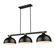 Bronte Three Light Billiard in Matte Black + Rubbed Brass (224|1955-3MB-RB-D13MB)