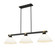 Bronte Three Light Billiard in Matte Black + Rubbed Brass (224|1955-3MB-RB-AMO14)