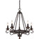 Noble Five Light Chandelier in Rustic Black (10|NBE5005RK)