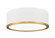 Bradley LED Flush Mount in Matte White + Modern Gold (224|1018F12-MW-MGLD-LED)