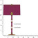 Kane One Light Table Lamp in Sugar Plum, Rose Water w/Modern Brass (165|SM71RWX)