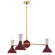 Clare Three Light Chandelier in Modern Brass w/Sugar Plum/Rose Water Painted Shades (165|SM03RW)