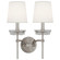 Cristallo Two Light Wall Sconce in Polished Nickel w/ Clear Crystal (165|S609C)