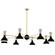 Clare Eight Light Chandelier in Modern Brass w/Obsidian, Bone Painted (165|OS08BN)