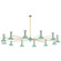 Clare 12 Light Chandelier in Modern Brass w/Mint, Lily Painted (165|MN12LY)