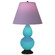 Small Double Gourd One Light Accent Lamp in Egg Blue Glazed Ceramic w/Deep Patina Bronze (165|EB11L)