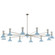 Clare 12 Light Chandelier in Polished Nickel w/Baby Blue, Lily Painted (165|BB13LY)