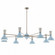 Clare Eight Light Chandelier in Polished Nickel w/Baby Blue, Lily Painted (165|BB09LY)