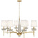 Cristallo Eight Light Chandelier in Modern Brass w/ Clear Crystal (165|625C)
