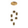 Refrax Six Light Chandelier in Aged Gold Brass (423|C37406AGAG)