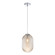 Maruna One Light Pendant in Chrome + Cognac Glass (423|C31001CHCN)
