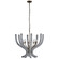 CORAL Eight Light Chandelier in Brushed Champagne Gold (33|525955BCG/CLR)