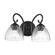Audra Two Light Vanity in Matte Black (62|6952-BA2 BLK-CLR)