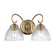 Audra Two Light Vanity in Brushed Champagne Brass (62|6952-BA2 BCB-CLR)