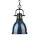 Duncan One Light Pendant in Matte Black (62|3602-S BLK-NVY)