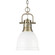 Duncan One Light Pendant in Aged Brass (62|3602-S AB-WHT)