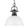 Duncan One Light Pendant in Matte Black (62|3602-L BLK-WHT)