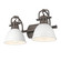 Duncan Two Light Vanity in Rubbed Bronze (62|3602-BA2 RBZ-WHT)