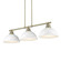 Duncan Three Light Linear Pendant in Aged Brass (62|3602-3LP AB-WHT)