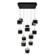 Banded LED Chandelier in Aged Brass (34|PD-68913S-AB)