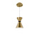 Pin Up LED Pendant in Aged Brass/Black (34|PD-57108-27-AB/BK)