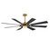 Helm 72''Ceiling Fan in Black / Natural Aged Brass (16|88878BKNAB)