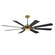 Helm 72'' Ceiling Fan in Black / Natural Aged Brass (16|88878BKNAB)