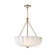 Bundt Three LIght Pendant / Semi-Flush Mount in White/Natural Aged Brass (16|22653WTNAB)