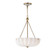 Bundt Three LIght Pendant / Semi-Flush Mount in White/Natural Aged Brass (16|22652WTNAB)