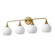 Neve Four Light Bath Vanity in Natural Aged Brass (16|21224MRNAB)