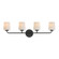 Durham Four Light Bath Vanity in Black (16|12694WTBK)