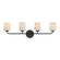 Durham Four Light Bath Vanity in Black (16|12694WTBK)
