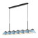 Atlas Seven Light Linear Pendant in Black/Cerulean (347|LP57642-BK/CER)