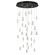 Pebble LED Pendant in Black / Polished Gold (86|E11070-122BKPG)