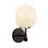 Cherise One Light Vanity in Matte Black/Glossy Ribbed Opal Glass (452|WV579107MBGR)