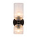 Nelly Two Light Vanity in Matte Black/Clear Ribbed Glass (452|WV442612MBCR)