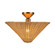 Bridgette One Light Semi-Flush Mount in Brushed Gold/Rattan (452|SF497016BGRA)