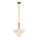 Bridgette One Light Pendant in Brushed Gold/Folded White (452|PD497016BGFW)