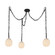 Cherise Three Light Pendant in Matte Black/Glossy Ribbed Opal Glass (452|MP579707MBGR)