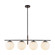 Zuri Four Light Linear Pendant in Matte Black/Opal Glass (452|LP421437MBOP)