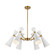 Blake Six Light Chandelier in White/Aged Gold (452|CH574632WHAG)