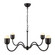 Effie Four Light Chandelier in Matte Black/Opal Glass (452|CH558439MBOP)