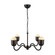 Effie Four Light Chandelier in Matte Black/Opal Glass (452|CH558427MBOP)