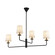 Bridgette Four Light Chandelier in Matte Black/White Linen (452|CH497445MBWL)