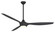 Pierce 65''Ceiling Fan in Coal Black (15|F762L-CL/SSB)